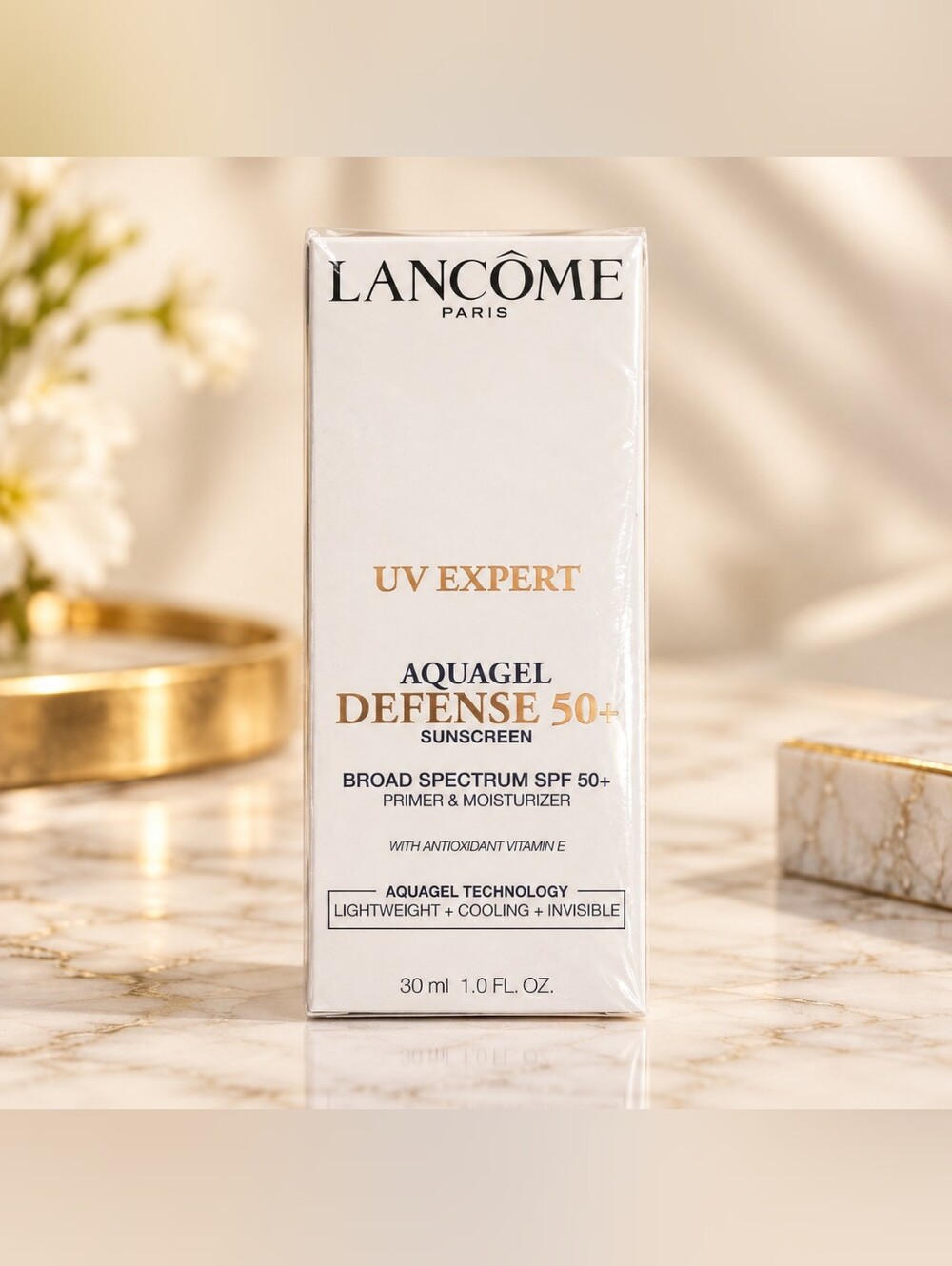Lancôme UV Expert Aquagel Defense SPF 50+, 30 milliliters, boxed and wrapped